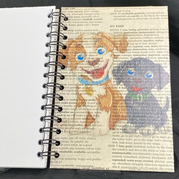 Journal Unique Dog Lover Designs Handmade Upcycle Spiral Notebook Best Friend - Picture 3 of 6
